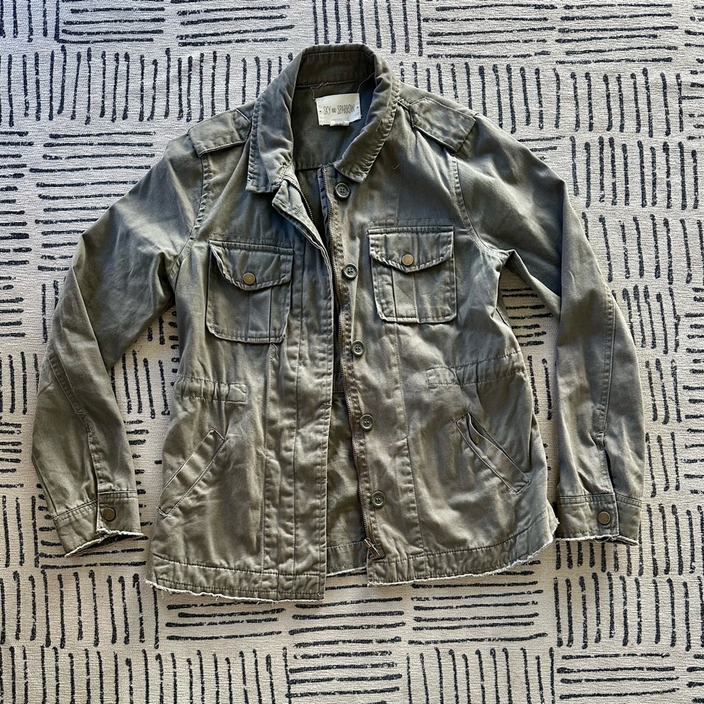 Sky and Sparrow Green Utility Jacket